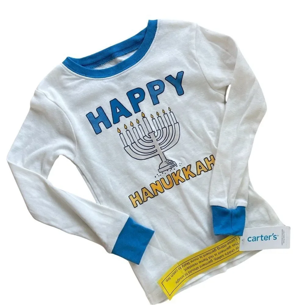 Boys 4T Carter's Hanukkah Top & Bottoms Pajama Set NWT